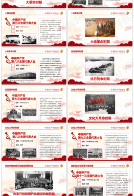 97年光辉的历程中国共产党党史PPT模板